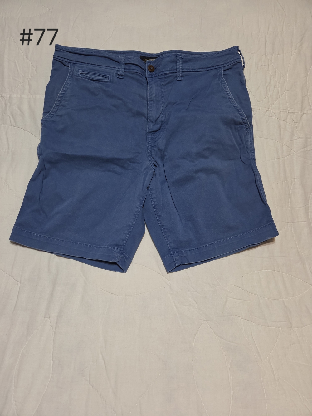 American Eagle Men's Ne(x)t Level Flex Chino Shorts — Size 34 (Classic Blue)